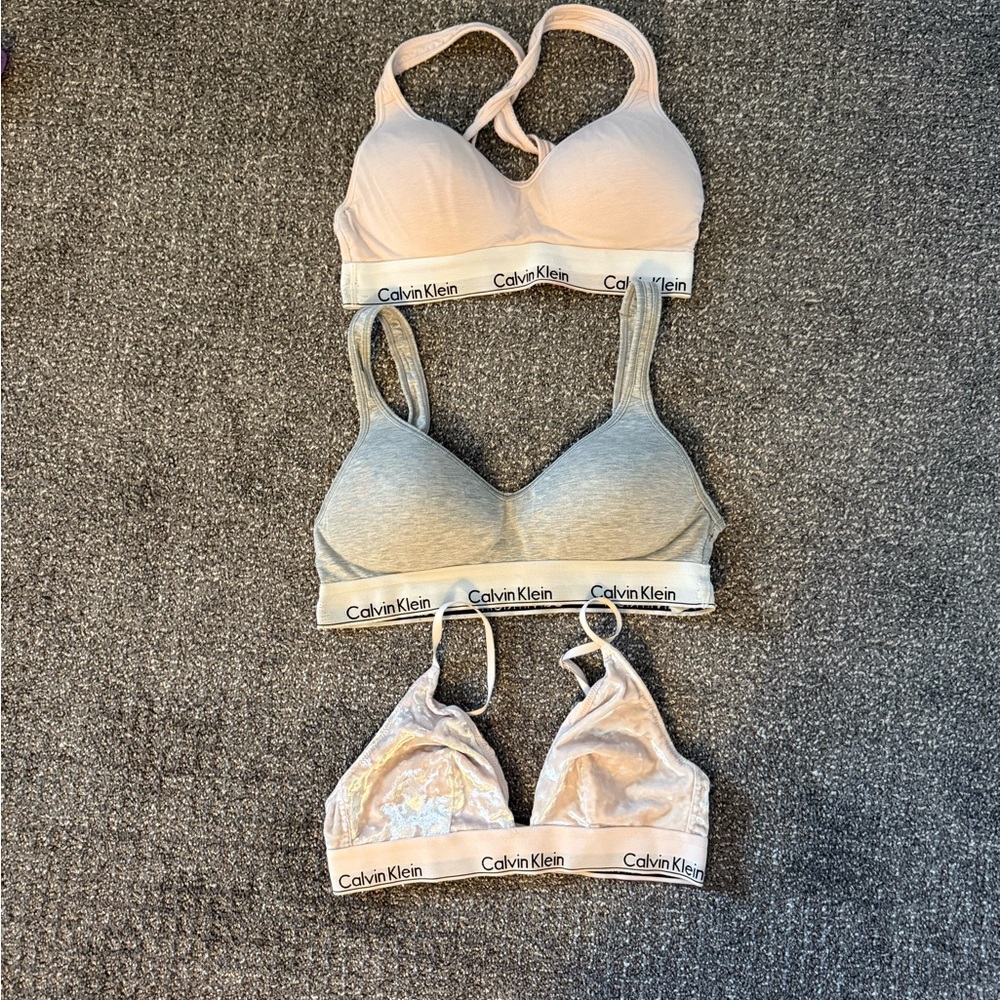 Calvin Klein Pink and Gray Bras Intimates Collection